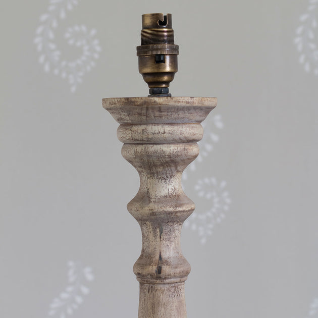 Tall Carved Weathered Lamp Base