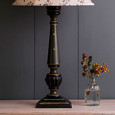 Painted Jodhpur Lamp Base - Dark Olive