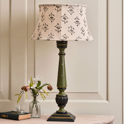 Painted Jodhpur Lamp Base - Olive Green