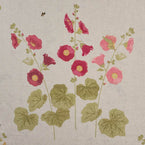 301 - Hand-printed Hollyhocks Linen – Seconds