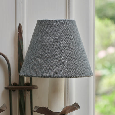 Charcoal Linen Framed Lampshade - 5&quot;