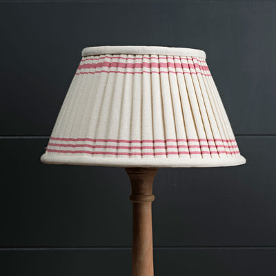 Ivory Rose Vintage Stripe 12&quot; Pleated Lampshade