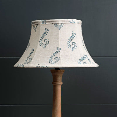 Blue Shalini 12&quot; Framed Linen Lampshade