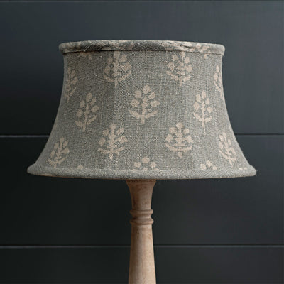 Smokey Blue Megha 14&quot; Framed Linen Lampshade