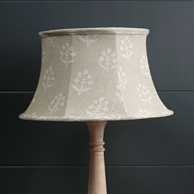 Grey Megha 14" Framed Linen Lampshade