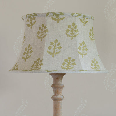 Green Megha 14&quot; Framed Linen Lampshade