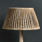 Saffron Sacha 14" Pleated Linen Lampshade