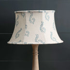 Blue Shalini 14" Framed Linen Lampshade - Seconds