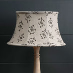 Charcoal Leaf 14" Framed Linen Lampshade - Seconds