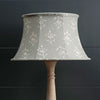 Reverse Smokey Blue Moonflower 14" Framed Linen Lampshade