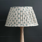 Sail Blue Nina 14" Pleated Linen Lampshade