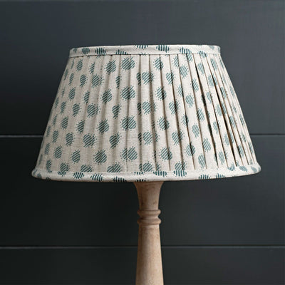 Sail Blue Nina 14&quot; Pleated Linen Lampshade