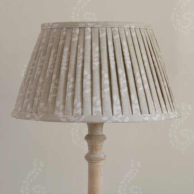 Grey Megha 14" Pleated Linen Lampshade