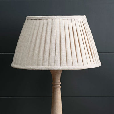 Natural Linen 14&quot; Pleated Lampshade