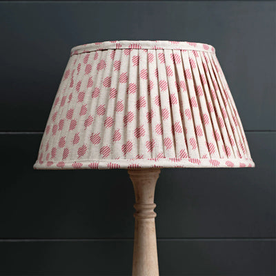 Rose Nina Linen 14&quot; Pleated Linen Lampshade