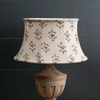 Charcoal Moonflower 16" Framed Linen Lampshade