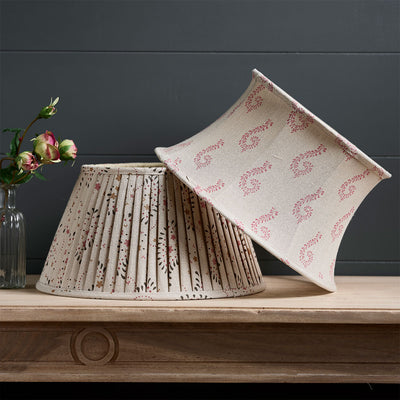 Red Shalini 16&quot; Framed Linen Lampshade