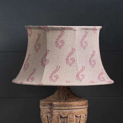 Red Shalini 16&quot; Framed Linen Lampshade