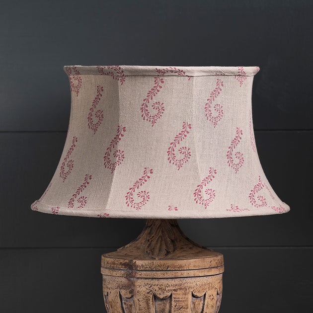 Red Shalini 16" Framed Linen Lampshade