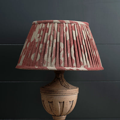 Red Sacha 16&quot; Pleated Linen Lampshade