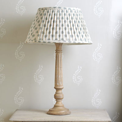 Sail Blue Nina 16&quot; Pleated Linen Lampshade