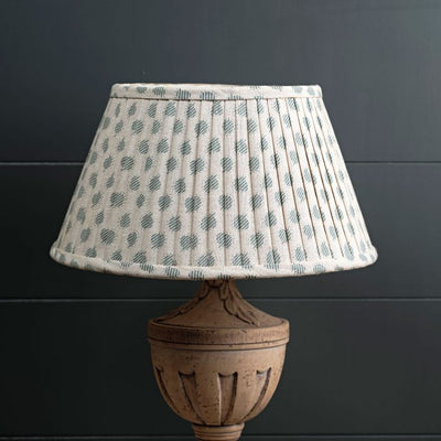 Sail Blue Nina 16&quot; Pleated Linen Lampshade