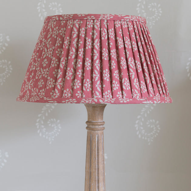 Rose Sprig  Pleated Lampshade