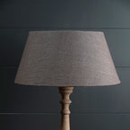 Plain Charcoal Linen 18" Empire Lampshade - Cream / Rose Sprig lining