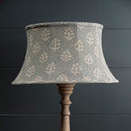 Smokey Blue Megha 18" Framed Linen Lampshade