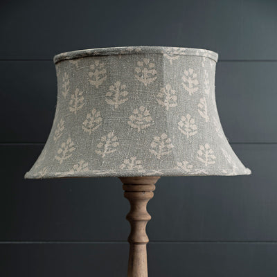 Smokey Blue Megha 18&quot; Framed Linen Lampshade