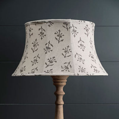 Charcoal Moonflower 18&quot; Framed Linen Lampshade