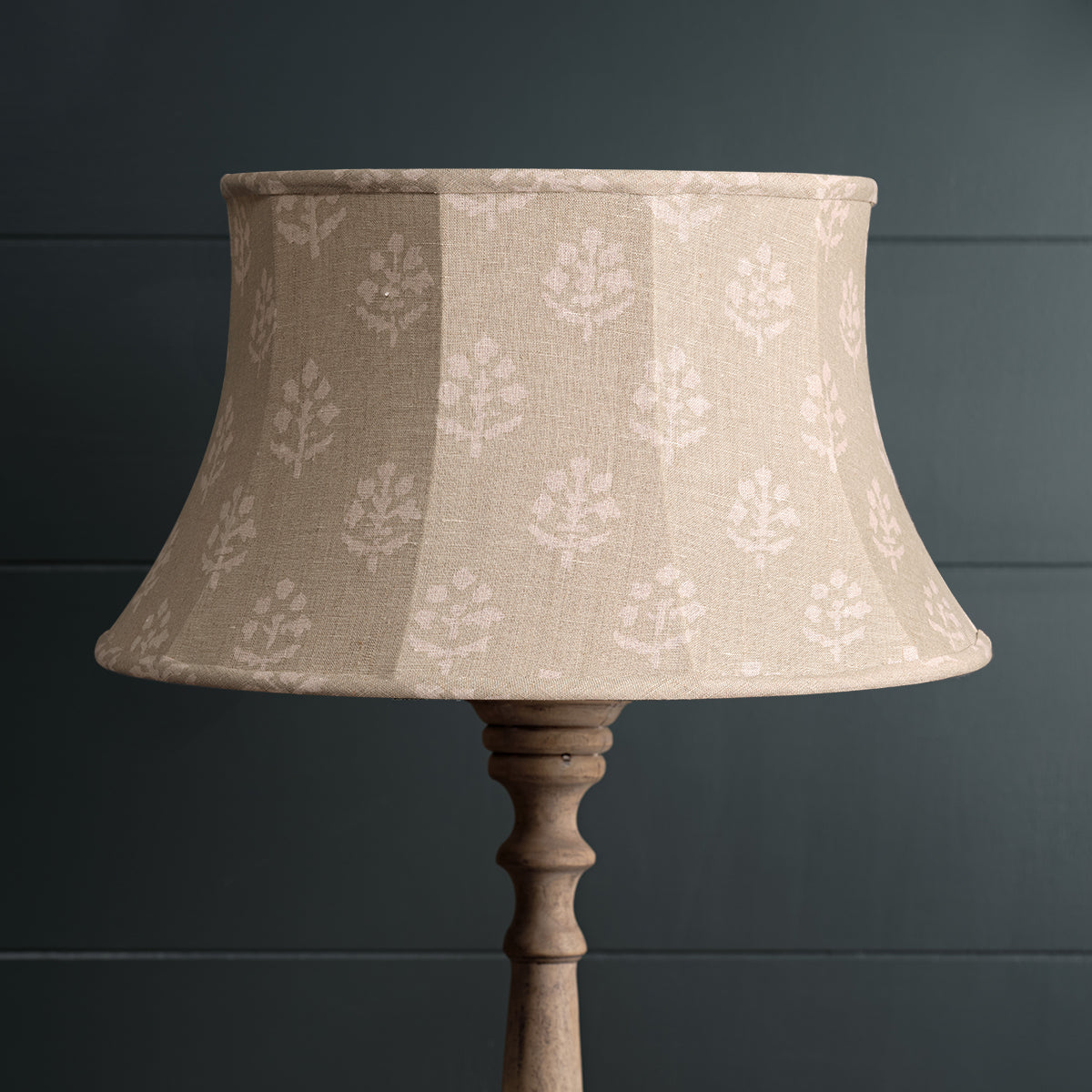 Grey Megha Linen 18" Framed Lampshade