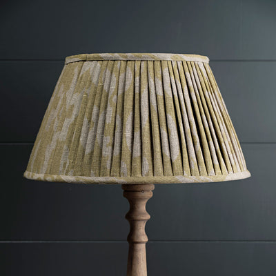 Green Gold Sacha 18&quot; Pleated Linen Lampshade