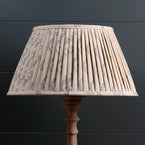 Graphite Shalini 18" Pleated Linen Lampshade