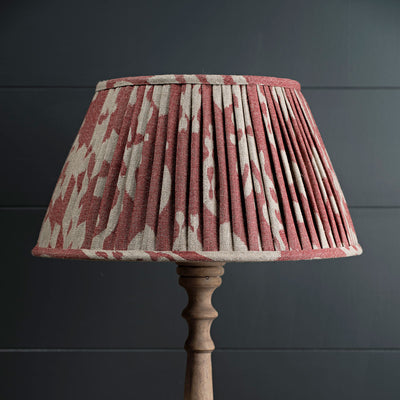 Red Sacha 18&quot; Pleated Linen Lampshade