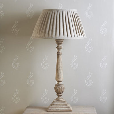 Natural Linen 18" Pleated Lampshade - Seconds