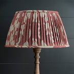 Red Sacha Pleated Linen Lampshade - 20"