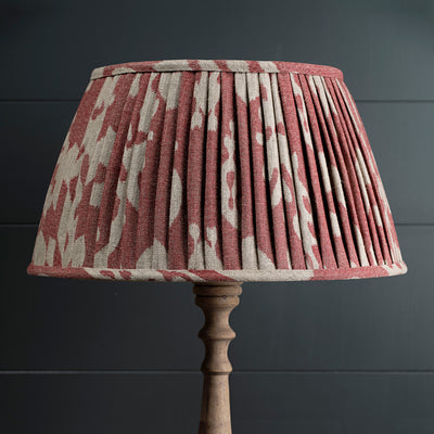 Red Sacha Pleated Linen Lampshade - 20&quot;