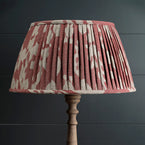 Red Sacha Pleated Linen Lampshade