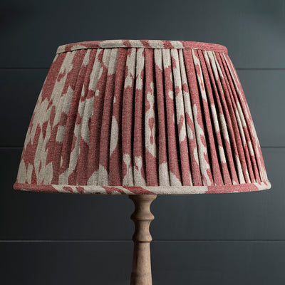 Red Sacha Pleated Linen Lampshade - 22&quot;