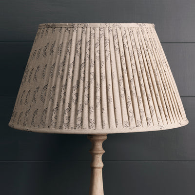 Graphite Shalini Pleated Linen Lampshade - 22&quot;