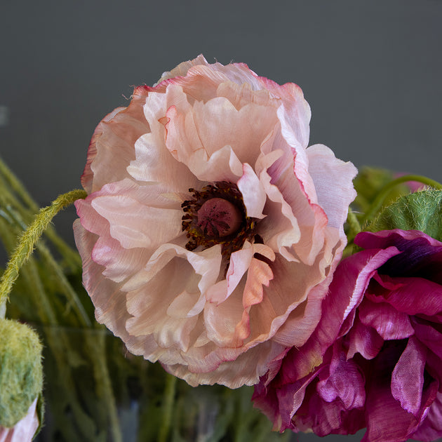 Mixed Pinks Poppy Bunch