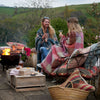 Indigo Tartan Shetland Wool Throw