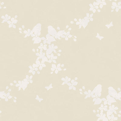 Moonlight Ivory Apple Blossom Wallpaper - SALE