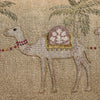 Large Golden Camels Embroidered Cushion