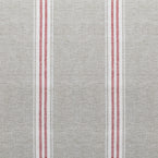 Swatch of Grey Red Gustavian Stripe