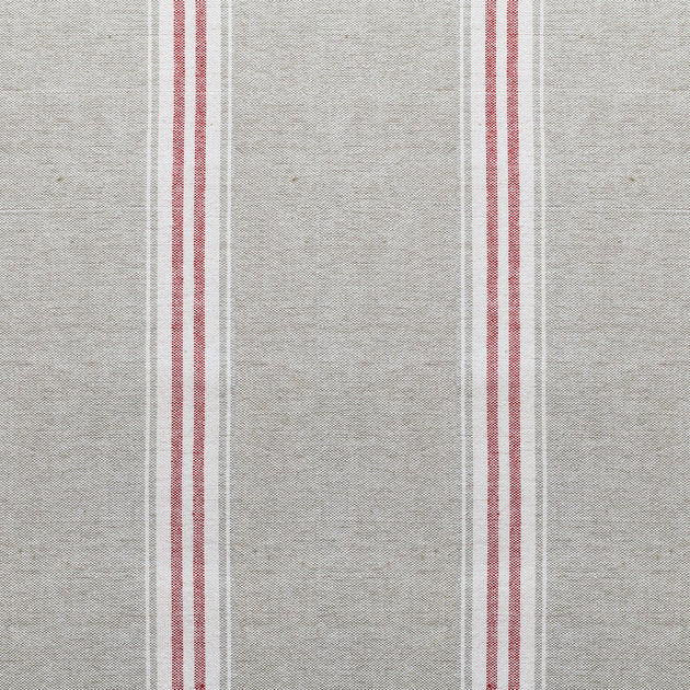 Small Non Returnable Sample of Grey Red Gustavian Stripe