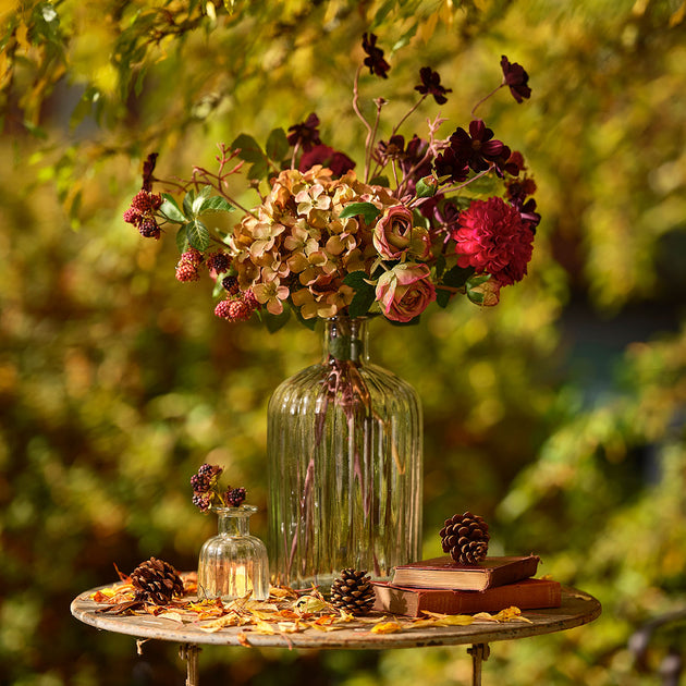 Large Reeded Flower Bottle