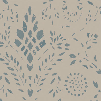 Non Returnable Large Sample of Summer Blue Large Maja Wallpaper