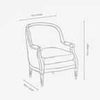 Dusky Pink Sacha Small Library Chair